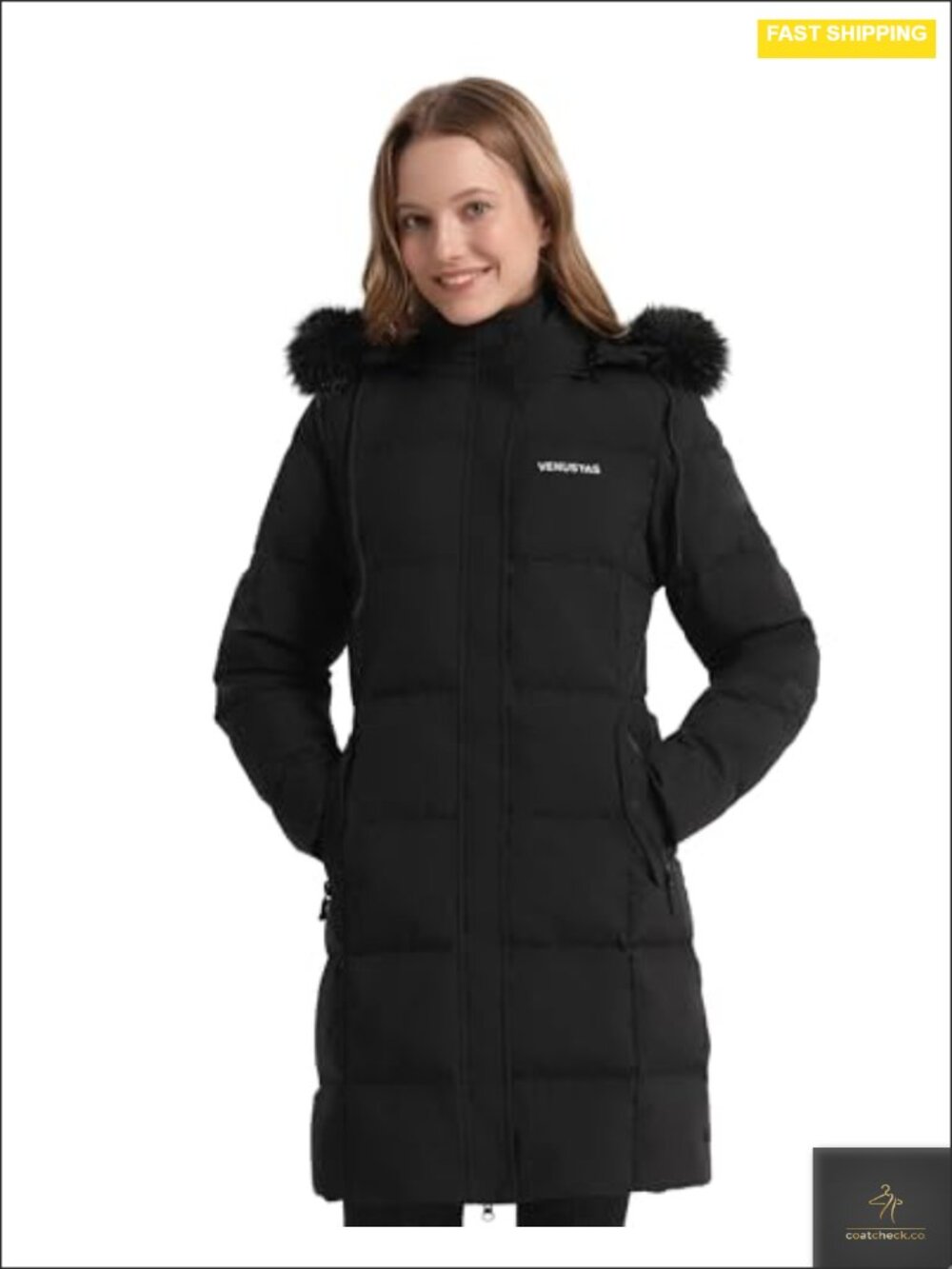 Women's Long Down Puffer Parka Jacket Water-Repellent Winter Coat Detachable